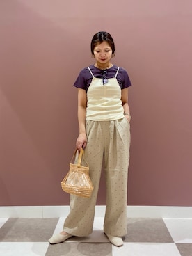 「RODE SKO（ロデスコ）のアイテム」を使った、yuccoさん（レディース・158cm）の夏コーディネート