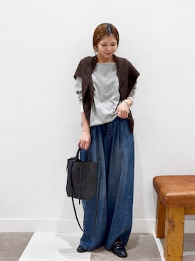「ITEMS URBANRESEARCH（アイテムズ アーバンリサーチ）のアイテム」を使った、yuccoさん（レディース・158cm）の秋コーディネート