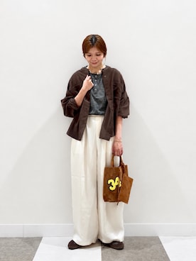 「ITEMS URBANRESEARCH（アイテムズ アーバンリサーチ）のアイテム」を使った、yuccoさん（レディース・158cm）の秋コーディネート