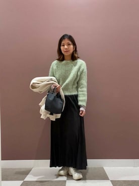 「アイテム（スタジャン）」を使った、yuccoさん（レディース・158cm）の秋コーディネート