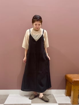 「ITEMS URBANRESEARCH（アイテムズ アーバンリサーチ）のアイテム（ニット/セーター）」を使った、yuccoさん（レディース・158cm）の春コーディネート