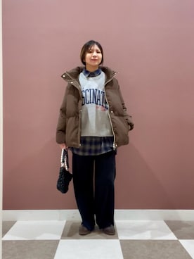 「ITEMS URBANRESEARCH（アイテムズ アーバンリサーチ）のアイテム（シャツ/ブラウス）」を使った、yuccoさん（レディース・158cm）の秋コーディネート