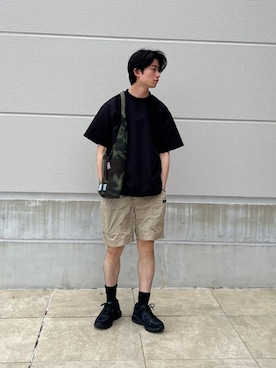 「MoonStar（ムーンスター）のアイテム」を使った、藤田さん（メンズ・175cm）の夏コーディネート