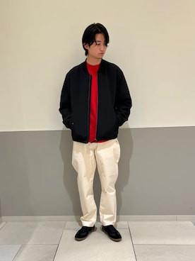 「SHIPS」｜藤田さん（メンズ・175cm）の秋コーディネート