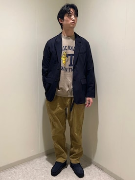 「シップス」｜藤田さん（メンズ・175cm）の秋コーディネート