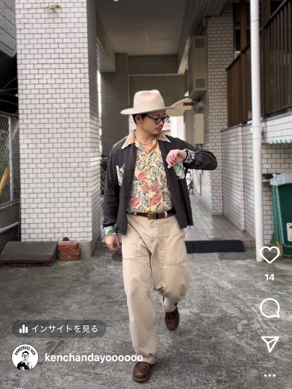 「アメカジ、古着、vintage」｜「gladhandのアイテム（ハット、ベージュ系）」を使った、デンジャラス•ケンさん（メンズ・167cm）の冬コーディネートの1枚目の写真