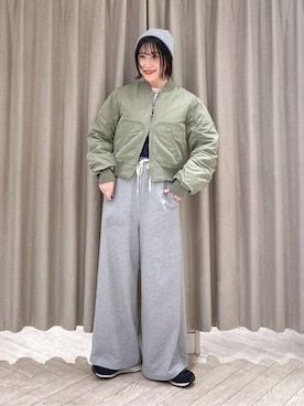 「studio CLIP（スタディオクリップ）のアイテム（Tシャツ/カットソー）」を使った、ちろっPさん（レディース・163cm）の秋コーディネート