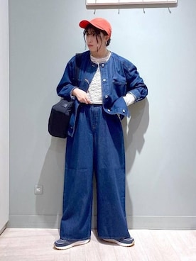 「クリップデニム_studio CLIP」｜「アイテム（その他アウター）」を使った、ちろっPさん（レディース・163cm）の秋コーディネート