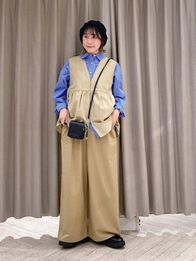「アイテム（財布）」を使った、ちろっPさん（レディース・163cm）の秋コーディネート