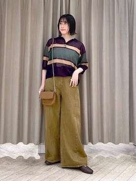 「アイテム（財布）」を使った、ちろっPさん（レディース・163cm）の夏コーディネート
