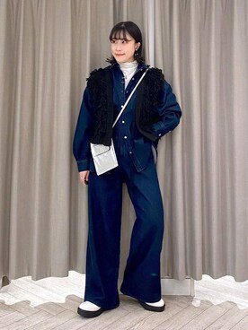 「クリップDAYS_studio CLIP」｜「アイテム（アクセサリー）」を使った、ちろっPさん（レディース・163cm）の秋コーディネート