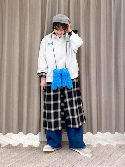 値下げ【24SS 新作 / 一部店舗限定】WOMENS 襟付き半袖スウェット セール】【CLIP BY STAFF】襟付き裏毛ロゴスウェット（スウェット