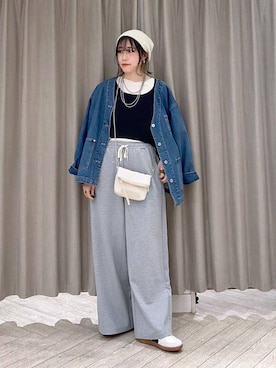 「アイテム（財布）」を使った、ちろっPさん（レディース・163cm）の秋コーディネート
