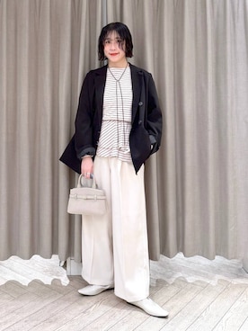 「studio CLIP（スタディオクリップ）のアイテム（ジャケット/アウター）」を使った、ちろっPさん（レディース・163cm）の春コーディネート