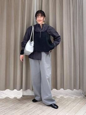 「クリップデニム_studio CLIP」｜「アイテム（アクセサリー）」を使った、ちろっPさん（レディース・163cm）の春コーディネート