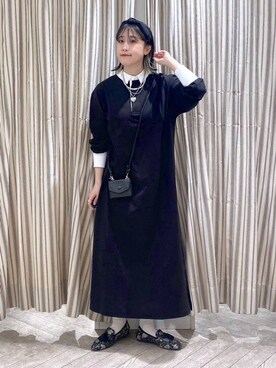 「クリップDAYS_studio CLIP」｜「アイテム（ワンピース/ドレス）」を使った、ちろっPさん（レディース・163cm）の冬コーディネート