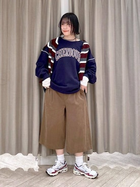 「studio CLIP（スタディオクリップ）のアイテム」を使った、ちろっPさん（レディース・163cm）の秋コーディネート