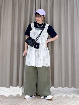 「アイテム（財布）」を使った、ちろっPさん（レディース・163cm）の夏コーディネート