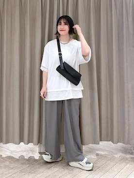 「アイテム（その他シューズ、ベージュ系）」を使った、ちろっPさん（レディース・163cm）の夏コーディネート