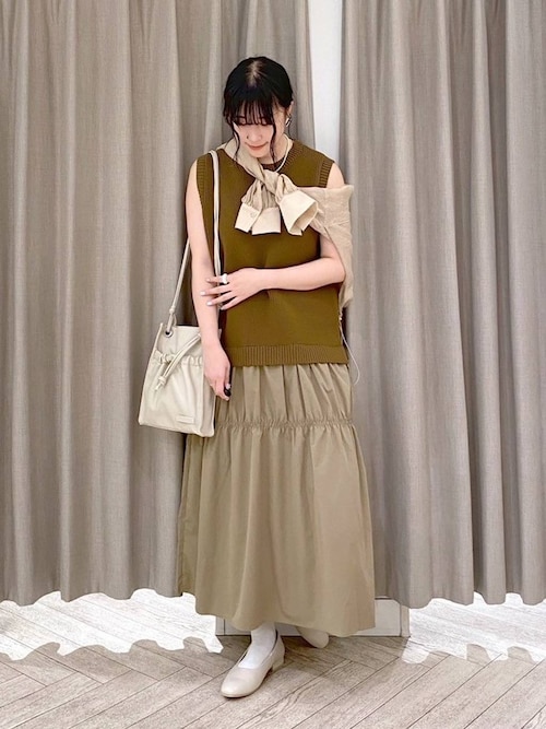 更にお値下げ‼️ 慈雨　 ドッキングベストワンピース ワンピース ドロストドッキングワンピース「低身長・小柄女性