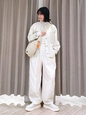 「クリップデニム_studio CLIP」｜「アイテム（その他アウター）」を使った、ちろっPさん（レディース・163cm）の秋コーディネート