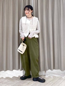「アイテム（財布）」を使った、ちろっPさん（レディース・163cm）の秋コーディネート