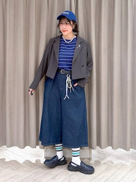 「studio CLIP（スタディオクリップ）のアイテム（トップス）」を使った、ちろっPさん（レディース・161cm）の春コーディネート