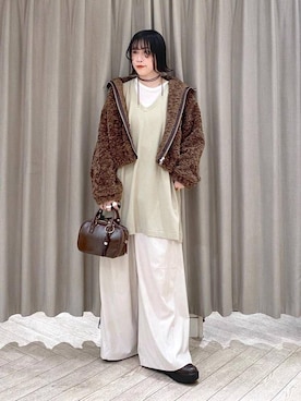 「ボストンバッグ」｜ちろっPさん（レディース・163cm）の秋コーディネート