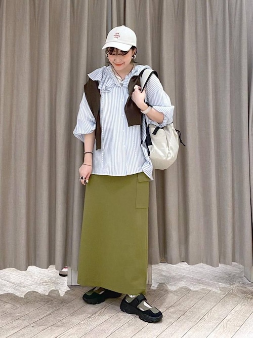 《高山都さんコラボ》コットン柄アソートフリルブラウス