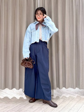 「studio CLIP（スタディオクリップ）のアイテム（ジャケット/アウター）」を使った、ちろっPさん（レディース・163cm）の春コーディネート