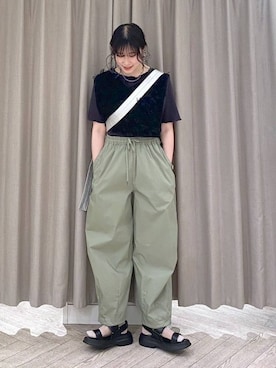 「studio CLIP（スタディオクリップ）のアイテム」を使った、ちろっPさん（レディース・163cm）の夏コーディネート