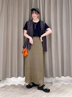 「アイテム（財布）」を使った、ちろっPさん（レディース・163cm）の夏コーディネート