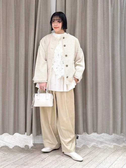 ドルマンツイードジャケット《オケージョン2026SS》（ノーカラー