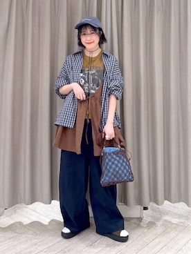 「studio CLIP（スタディオクリップ）のアイテム（パンツ）」を使った、ちろっPさん（レディース・161cm）の春コーディネート