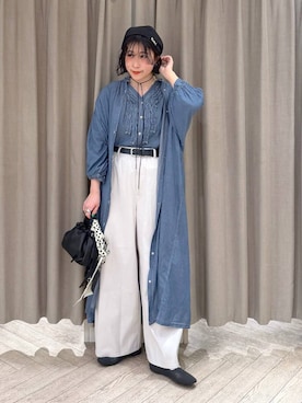 「studio CLIP（スタディオクリップ）のアイテム（パンツ）」を使った、ちろっPさん（レディース・163cm）の春コーディネート