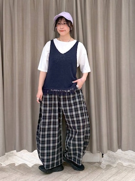 「studio CLIP（スタディオクリップ）のアイテム（トップス）」を使った、ちろっPさん（レディース・161cm）の春コーディネート