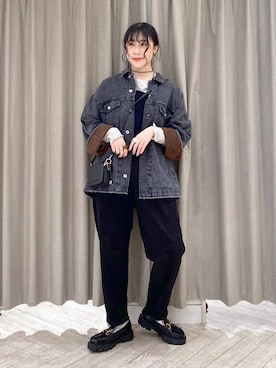 「アイテム（財布）」を使った、ちろっPさん（レディース・163cm）の秋コーディネート
