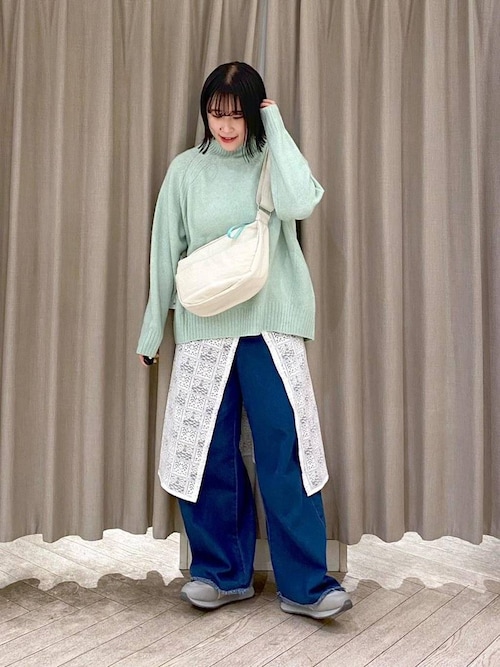 セール】5ゲージウールミックスハイネックプルオーバー（ニット