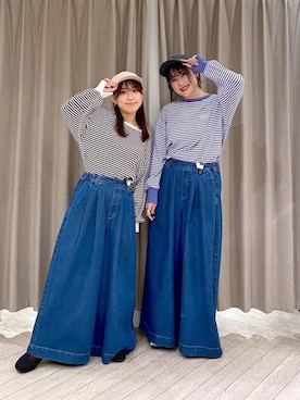 「クリップデニム_studio CLIP」｜「アイテム（その他シューズ）」を使った、ちろっPさん（レディース・163cm）の冬コーディネート