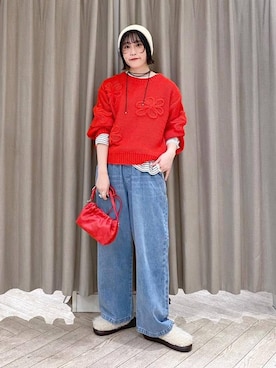 「studio CLIP（スタディオクリップ）のアイテム」を使った、ちろっPさん（レディース・163cm）の秋コーディネート