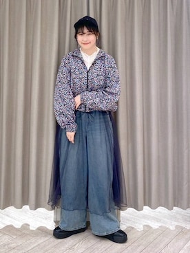 「クリップデニム_studio CLIP」｜「アイテム（その他アウター）」を使った、ちろっPさん（レディース・163cm）の秋コーディネート