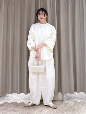 「アイテム（財布）」を使った、ちろっPさん（レディース・163cm）の夏コーディネート