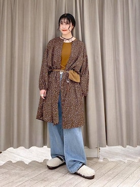 「アイテム（サンダル、その他）」を使った、ちろっPさん（レディース・163cm）の秋コーディネート