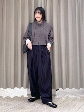 「studio CLIP（スタディオクリップ）のアイテム」を使った、ちろっPさん（レディース・163cm）の秋コーディネート