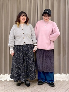 「studio CLIP（スタディオクリップ）の【バヤコさんコラボ】やわらかデニムスッキリストレートパンツ（デニムパンツ）」を使った、ちろっPさん（レディース・163cm）の秋コーディネート