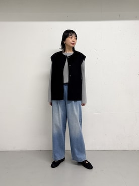 「アイテム（その他アウター）」を使った、yabuuchiさん（レディース・167cm）の秋コーディネート