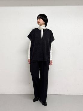 「黒髪」｜yabuuchiさん（レディース・167cm）の冬コーディネート