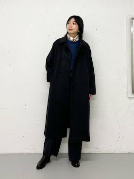 「アイテム（ピーコート）」を使った、yabuuchiさん（レディース・167cm）の秋コーディネート