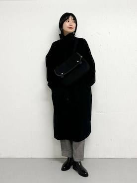 「アイテム（ステンカラーコート）」を使った、yabuuchiさん（レディース・167cm）の秋コーディネート