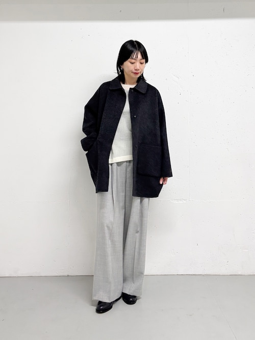 ウールステンカラーショートコート（その他アウター）｜かぐれ